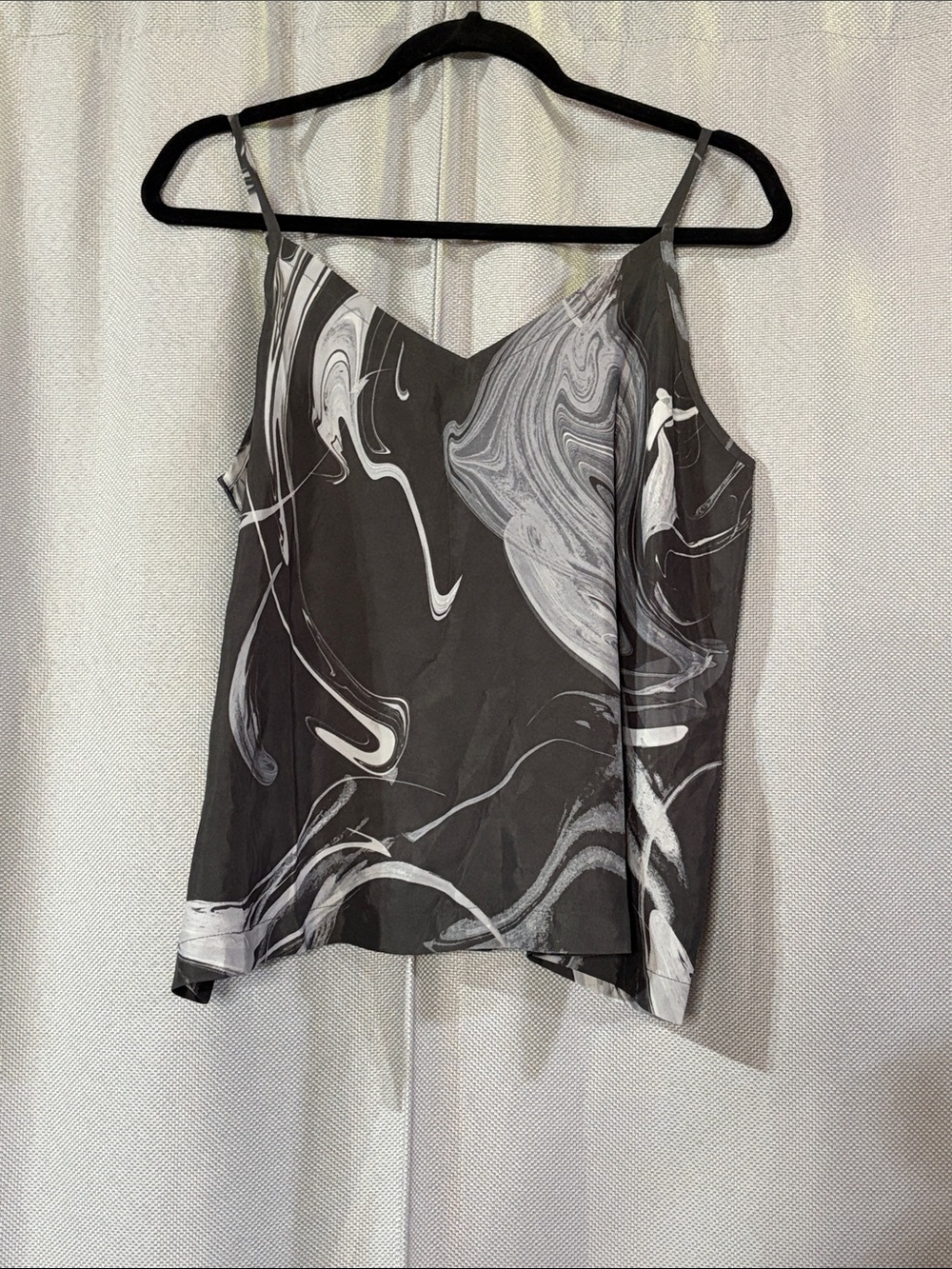 Athleta Black & White Marble-Print Calm Cool Camisole
